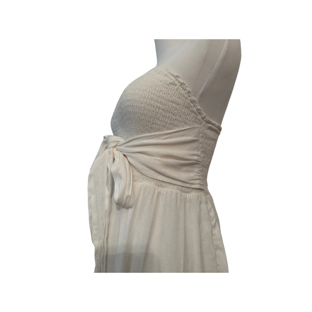 Tie Front Ruffle Ruffle Hem Tube Dress - Picture 11 of 16